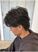 ハッシュカット/グレージュ/デザイン カラー/一宮