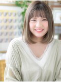シースルーバング×グラデーションカラーボブa川口10代20代30代!
