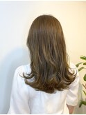 ブリーチなし × ベージュ系カラー