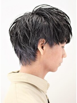 ノイセル 西本町(Noisyle) ウルフマッシュグレイアッシュショートウルフニュアンスカラー