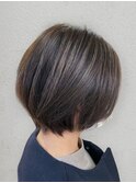 20代30代40代ミニボブアッシュ透明感小顔ブリーチなし