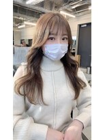 アリュウル 表参道 青山(Allure) 明るめベージュ 韓国顔まわりヘア