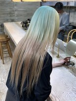 ヲタク(wotaku.) ミントグリーンハイトーンルーツカラーデザインカラー透明感髪色