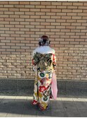 成人式リボンアレンジ