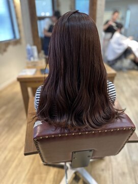 ヘア カンパニー トワ 千葉店(TOWA) やさしめボルドーカラー