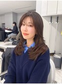 簡単スタイリングヘア/艶カラー［前髪カット/ベージュ］