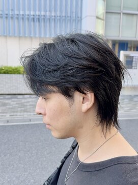 オーガニック アトリエ 大宮(organic+atelier) 爽やかさと雰囲気を簡単に出せるフェザーセンターパートウルフ