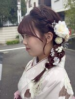 【 ヘアセット 】編みおろしヘア　卒業式 袴 着物　ヘアアレンジ