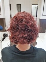 ミック ヘアアンドメイクアップ 高田店(miq Hair&Make up)&nbsp;パーマ風ショート/大人ショート/レッドブラウン/ブリーチなし