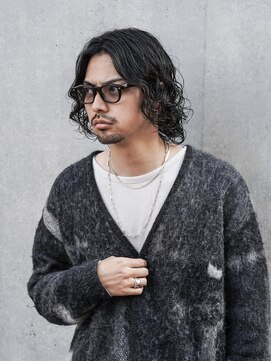 カフネ(cafne) 無造作スパイラルパーマ/メンズロングヘア