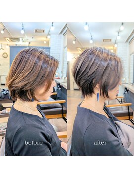 ニューモヘアー 立川(Pneumo hair) 透明感カラー・ショートボブ