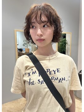 トリッカ 銀座(tricca) ボブパーマ/ウェーブパーマ/顔周りレイヤー/簡単スタイリング