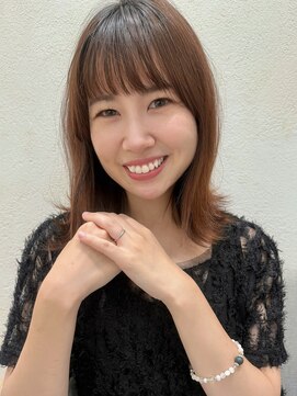 ステアケース 武蔵小杉店(stair:case) 外はねミディアム大人かわいいナチュラルブラウンこなれミディ