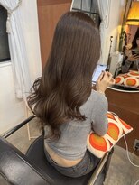 チャプター 問屋町(chapter)&nbsp;ブリーチなしミルクティーブラウン顔周りレイヤーカット韓国ヘア