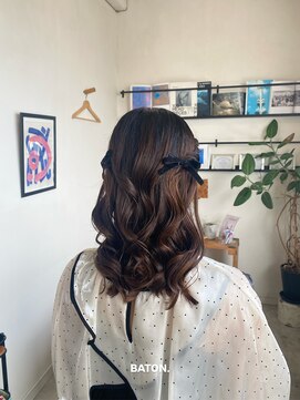 バトン(BATON) ハーフツインアレンジ