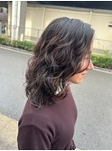 パーマを活かした/レイヤーカット/ロブ/ロング/レイヤー/顔周り