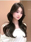 暗めカラー/韓国風巻き/レイヤーカット/髪質改善/縮毛矯正/池袋