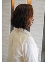ムゥフ ヘアーアンドアイラッシュ(mouf hair&eyelash)&nbsp;【50・60・70代】白髪ぼかしアンブレラカラー × クセ毛ボブ
