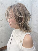 アルマフォー(Alma four)&nbsp;ミルクティーブロンド/ダークブルー/デジタルパーマ/四条烏丸