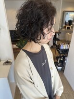 クマ(kuma.)&nbsp;大人可愛い20代30代40代前下がりショートボブ