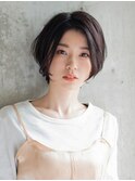 小顔 センターパート クラシカル【エアリーショート/ボブ】