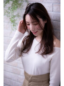 ヘアーアートシフォン 池袋西口店(Hair art chiffon) 伸ばしかけくせ毛風マッシュウルフにオン眉切りっぱなしボブ
