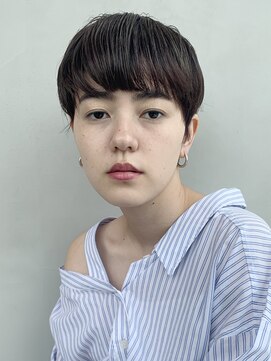 アルバム 銀座(ALBUM GINZA) ナチュラルショート_マニッシュショートネイビーカラー_6459