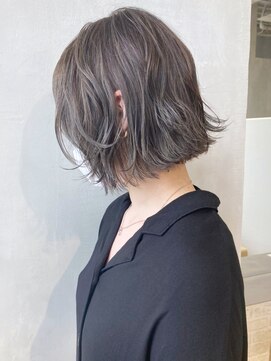 アルバム 銀座(ALBUM GINZA) スモーキーブルージュミニボブ_セシルカット_ba299742