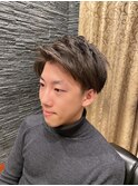 前髪上げツーブロック