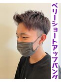 メンズアップバング×40代ビジネスヘア