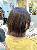 大人かわいいワンレンくびれヘアボブ
