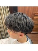 波巻きパーマ