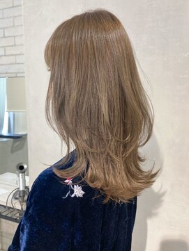 アイティー バイ アルバム 中野店(IT by ALBUM) オリーブベージュブリーチなしロングレイヤー_アース_ba378223