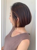 大人ハイライトボブ