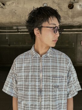 ヒュージ 三軒茶屋(huge) アップバング/束感ショート/ツーブロックマッシュ/コンマヘア