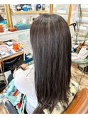 シースルーハイライト×インディゴグレージュ