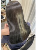 透明感オリーブアッシュカラー