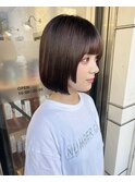 切りっぱなしボブ×姫カット