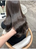 グレージュ　アッシュブラウン　透明感カラー　髪質改善
