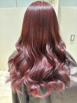 ジーナ 川崎(Zina) ◎ブリーチ無しチェリーレッドカラー★