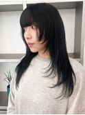 顔まわりレイヤーロングレイヤー韓国レイヤー