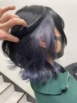 アロマ ヘアルーム 池袋店(AROMA hair room) インナーカラー【ラベンダー×ブルーブラック】池袋/池袋東口