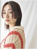 トリッカ シブヤ(TRICCA SHIBUYA)&nbsp;顔まわりレイヤー/こなれミディ/姫カット/ベージュカラー/ボブ