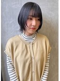 くびれレイヤーボブ×ナチュラルブラック