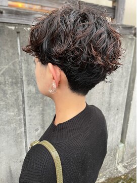 テントヘアー(tent hair) ベリーショート＋くるくるウェーブパーマstyle*