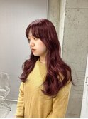 透け感、艶感のある写真映えしすぎる赤髪カラー！