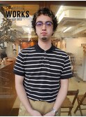 メンズショートウルフスパイラルパーマ