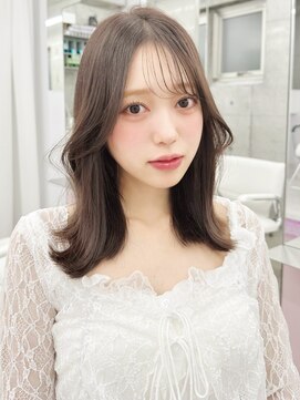 フォンズ(FONS) 外ハネミディ チョコブラウン ショコラブラウン
