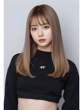 アジールヘア 東上野店(agir hair) ロング レイヤーカット 韓国ヘア ストレート　つや髪