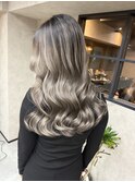 バレイヤージュ、ハイライト、レイヤーロング、キッズカット